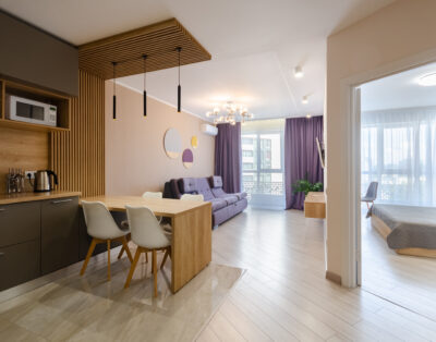 Modern apartment on the 13th floor in residantial complex ‘Kvartet’