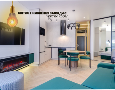 Design apartment in emerald colour Pechersk Plaza Kador Pearl 52